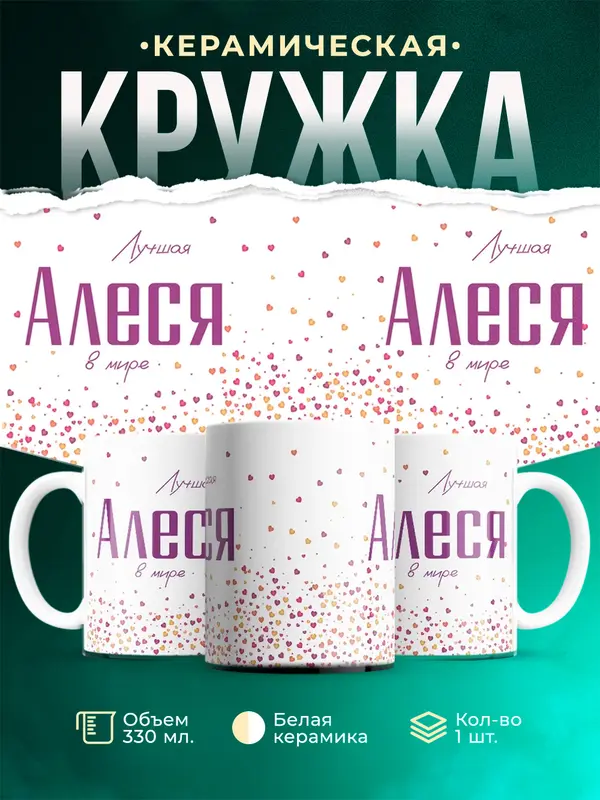 Кружка Лучшая в мире Алеся