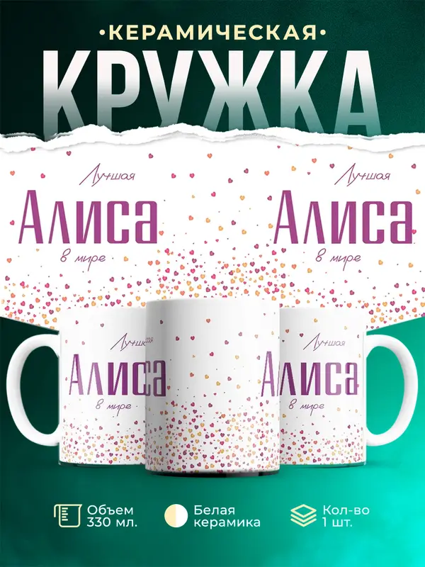 Кружка Лучшая в мире Алиса