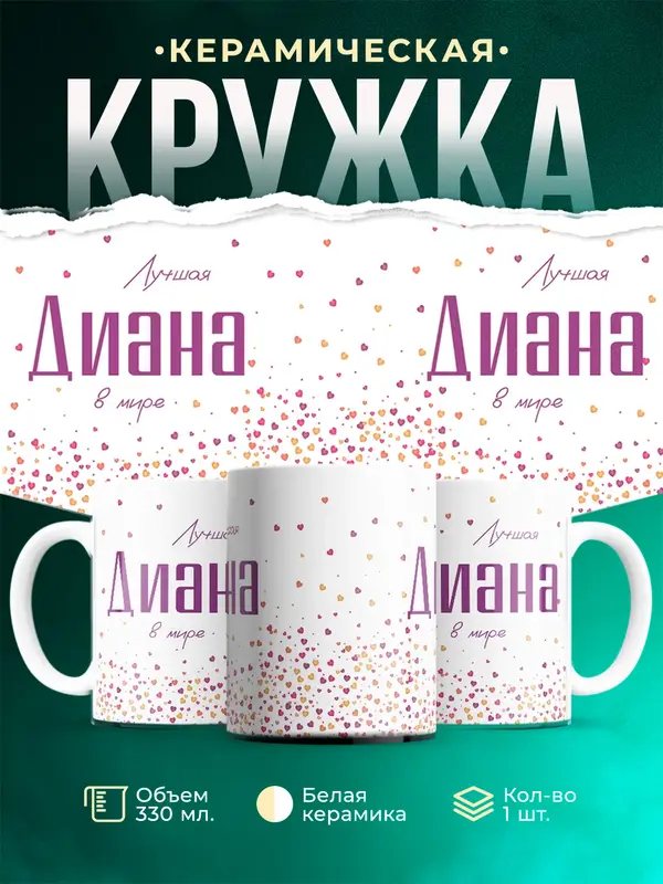 Кружка Лучшая в мире Диана