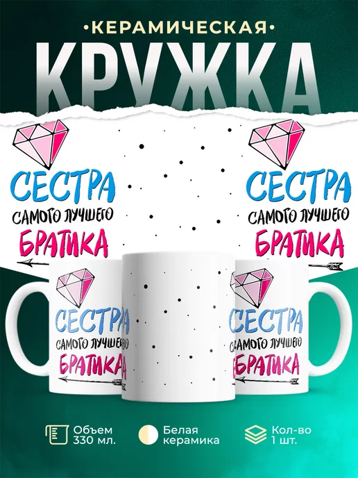 Кружка Семейные кружки Сестра лучшего братика