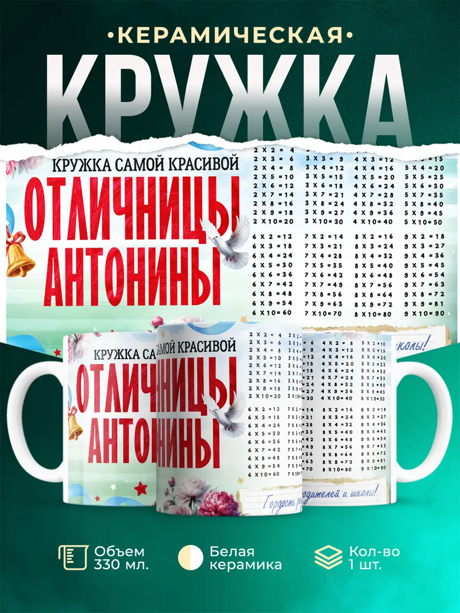Кружка Отличница Антонина