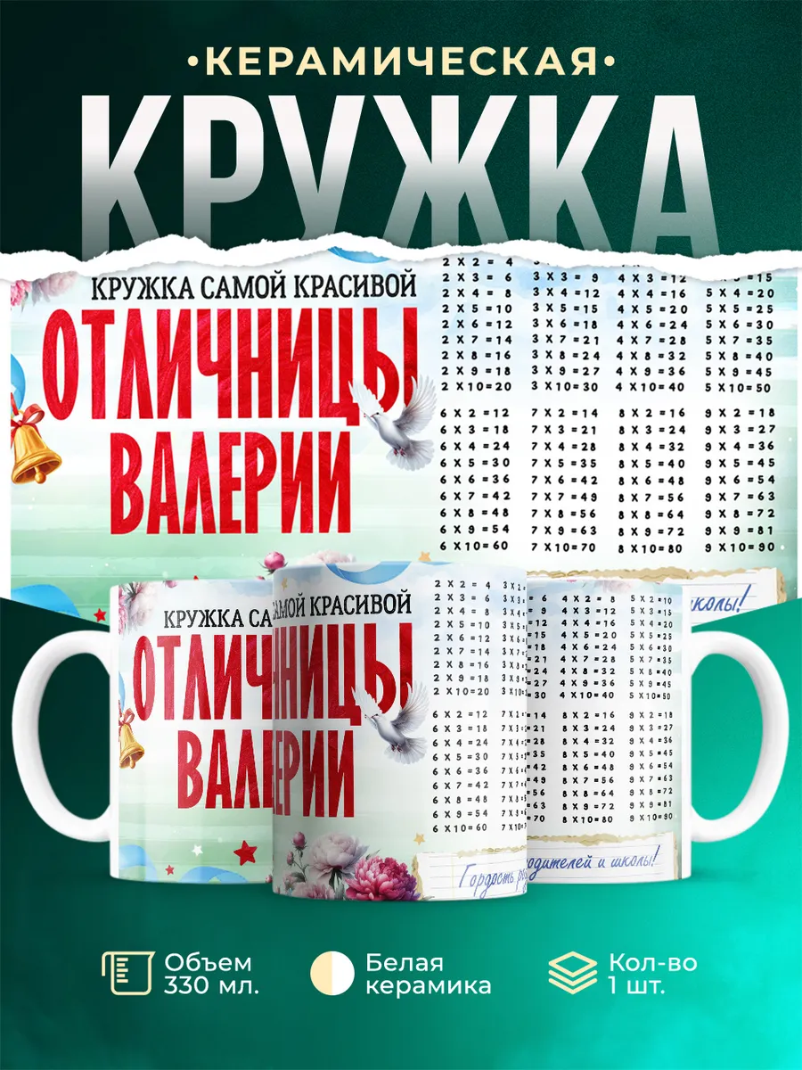 Кружка Отличница Валерия