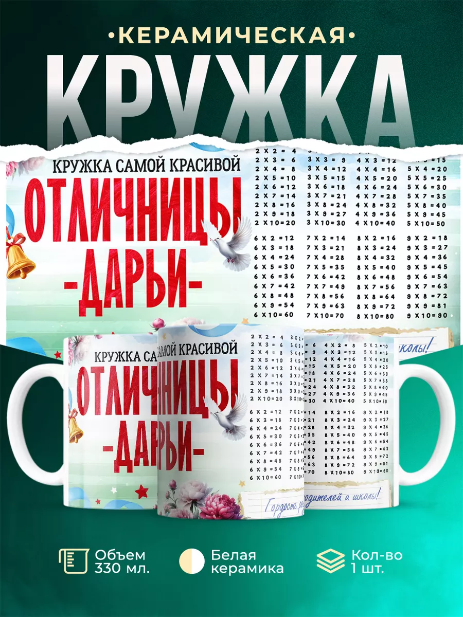 Кружка Отличница Дарья