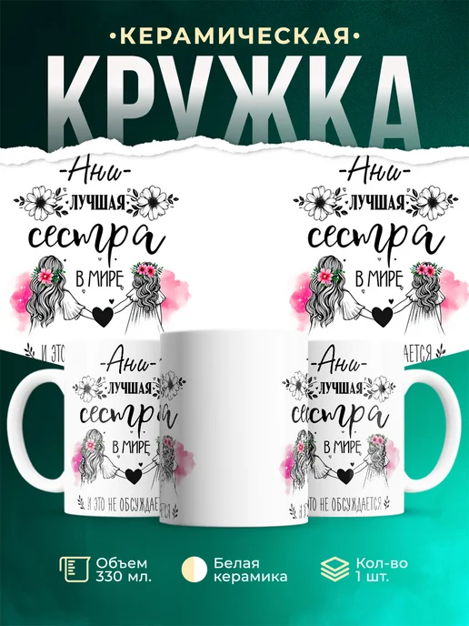 Кружка Лучшая сестра Ани