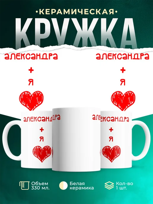 Кружка Любовь это я + Александра