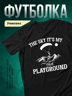 Купить чёрную футболку с парашютистом с доставкой по России