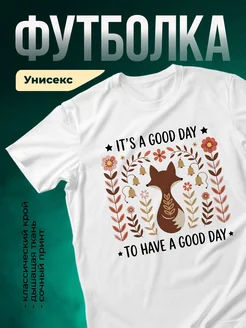 Купить футболку белую с лисой в цветах бохо с доставкой по России