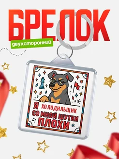 Купить брелок с доберманом и шуткой про Холодильщик с доставкой
