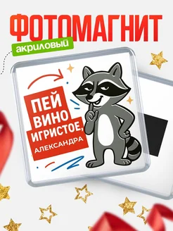 Купить магнит с именем Александра с енотом с доставкой по России