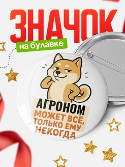 Купить значок Агроном мем с доставкой по России — оригинальный подарок кадровику