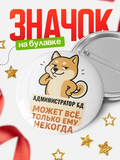 Купить значок Администратор бд мем с доставкой по России — оригинальный подарок кадровику