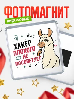 Купить магнит сувенирный 65мм «Хакер плохого не посоветует» с доставкой по России
