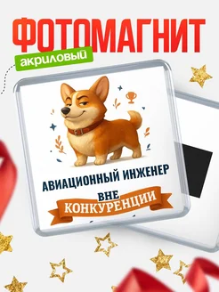 Купить магнит корги Авиационный инженер с доставкой по России — оригинальный подарок кадровику