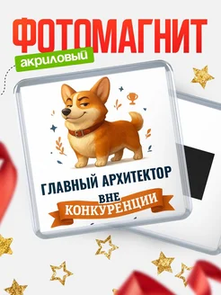 Купить магнит корги Главный архитектор с доставкой по России — оригинальный подарок кадровику