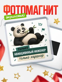 Купить магнит с пандой Авиационный инженер в подарок рекрутеру с доставкой по России