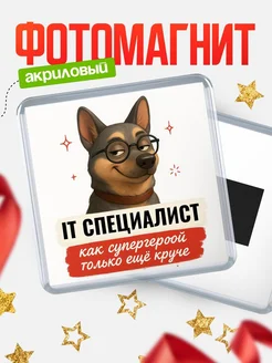 Купить магнит сувенирный 65мм It специалист как супергерой с доставкой по России