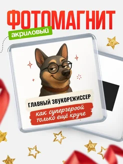 Купить магнит сувенирный 65мм Главный звукорежиссер как супергерой с доставкой по России