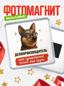 Купить магнит сувенирный 65мм Делопроизводитель как супергерой с доставкой по России