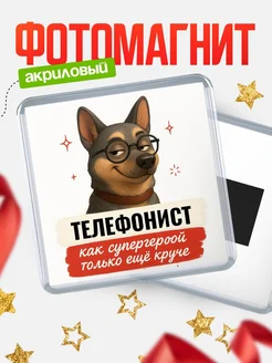 Купить магнит сувенирный 65мм Телефонист как супергерой с доставкой по России