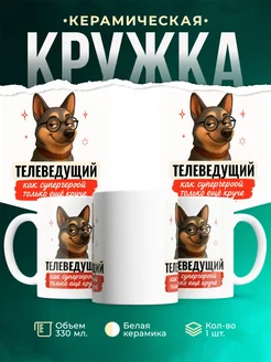 Купить кружку Телеведущий с собакой в очках с доставкой по России в подарок