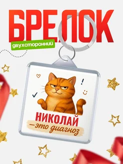 Купить брелок с котом и именем Николай — смешной подарок с доставкой