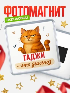 Купить магнит с рыжим котом «Гаджи — это диагноз» с доставкой по России