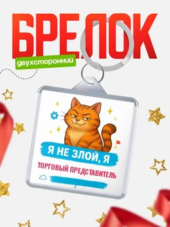 Купить брелок с котом Торговый представитель в подарок с доставкой по России