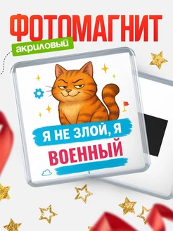 Купить магнит с котом Военный в подарок кадровику с доставкой по России
