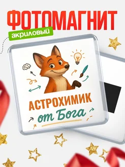Купить магнит сувенирный 65мм с доставкой по России — Астрохимик от Бога
