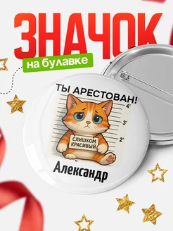 Купить значок с котом Александр в подарок с доставкой по России