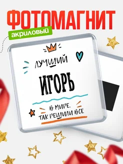 Купить магнит сувенирный 65мм с именем Игорь — оригинальный подарок мужчине с доставкой