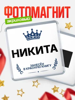 Купить магнит сувенирный 65мм Никита — король красной книги с доставкой по России