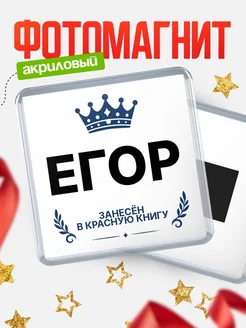 Купить магнит сувенирный 65мм Егор — король красной книги с доставкой по России