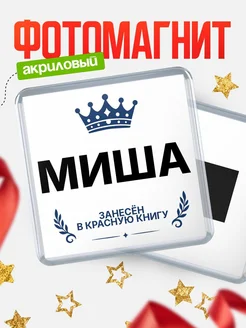 Купить магнит сувенирный 65мм Миша — король красной книги с доставкой по России