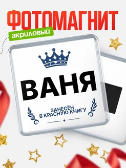 Купить магнит сувенирный 65мм Ваня — король красной книги с доставкой по России